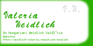 valeria weidlich business card